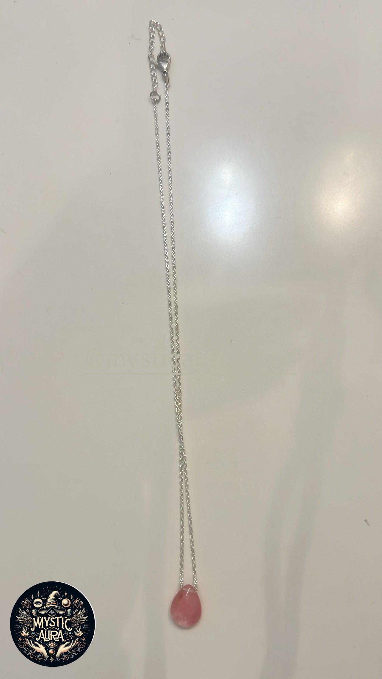Pendentif Quartz Cerise Naturel – Collier Pierre Amour de Soi