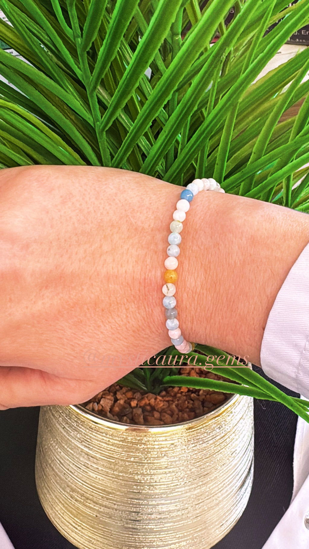 Bracelet en Morganite – Pierre de l’Amour & de la Douceur