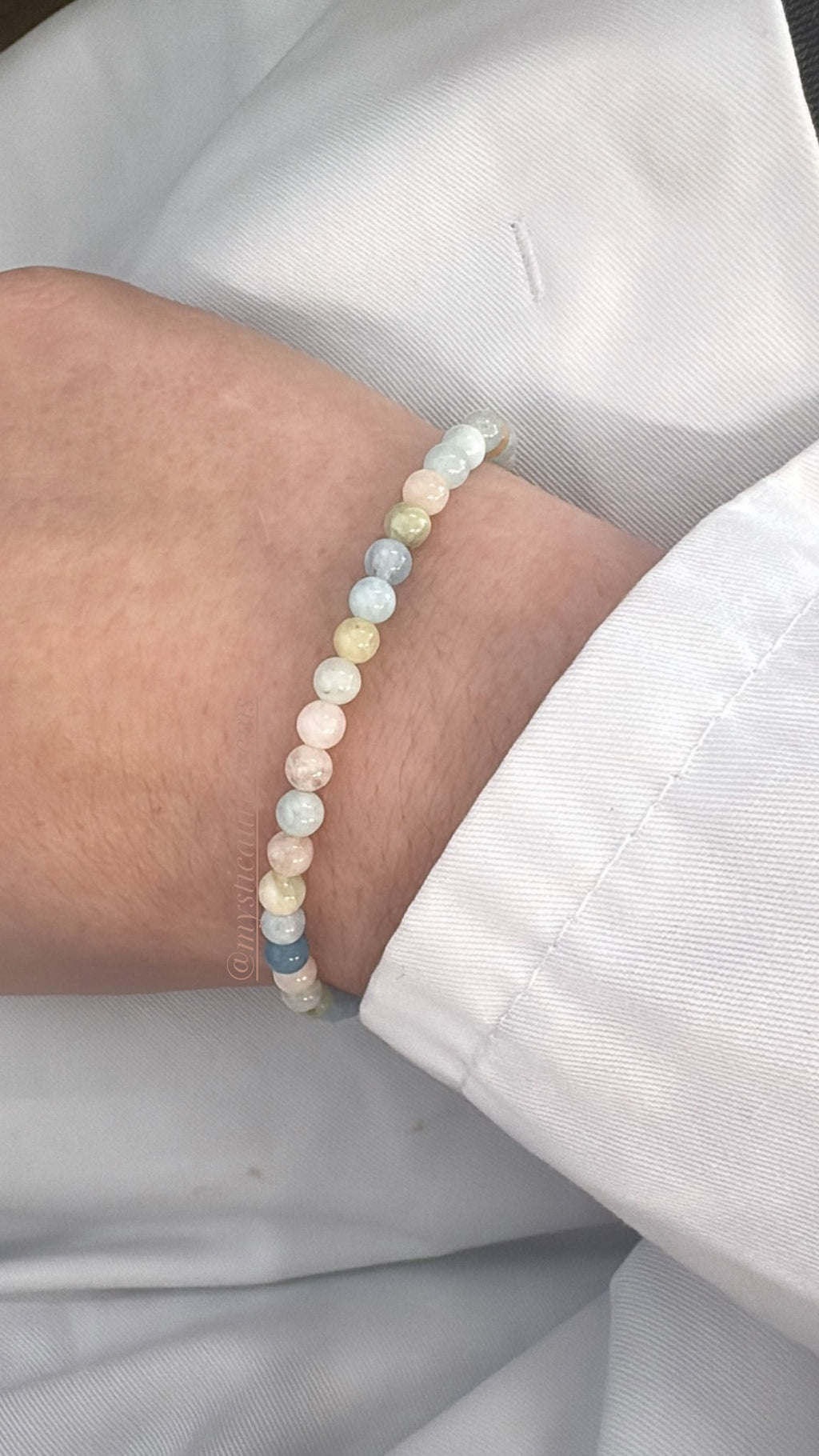 Bracelet en Morganite – Pierre de l’Amour & de la Douceur